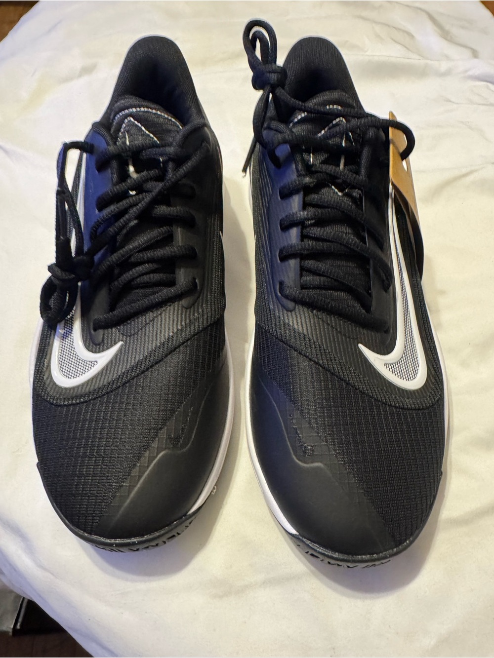 Nike Men’s Black Athletic Running Shoes with White Swoosh